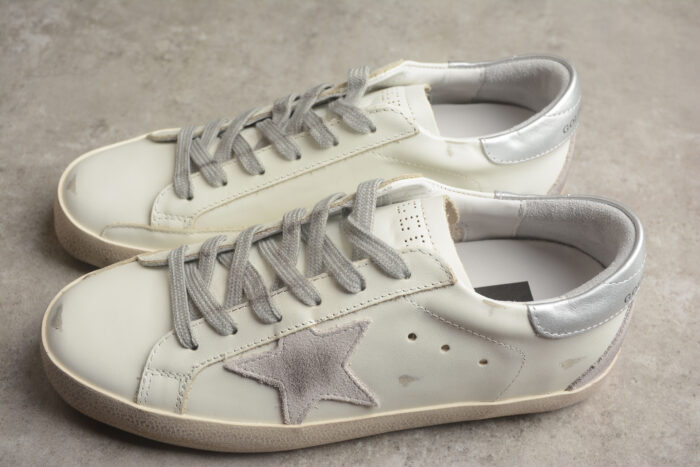 Golden Goose Superstar Sneakers - White and Grey crossreps