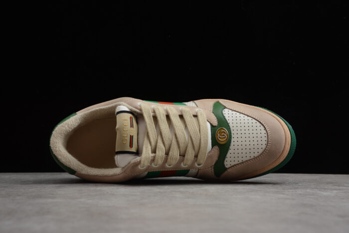 Vintage Green and Red Stripe Sneakers crossreps