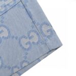 24ss Haze Blue Full Double G Logo Jacquard Weave Short crossreps