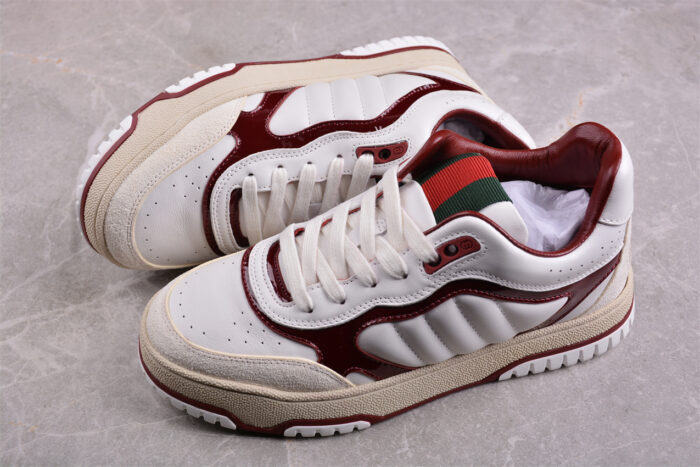 Gucci Tennis 1977 Sneakers - White and Burgundy crossreps