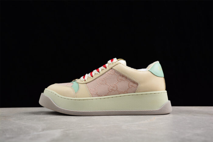 Gucci Tennis 1977 Sneakers - Beige and Mint Green crossreps