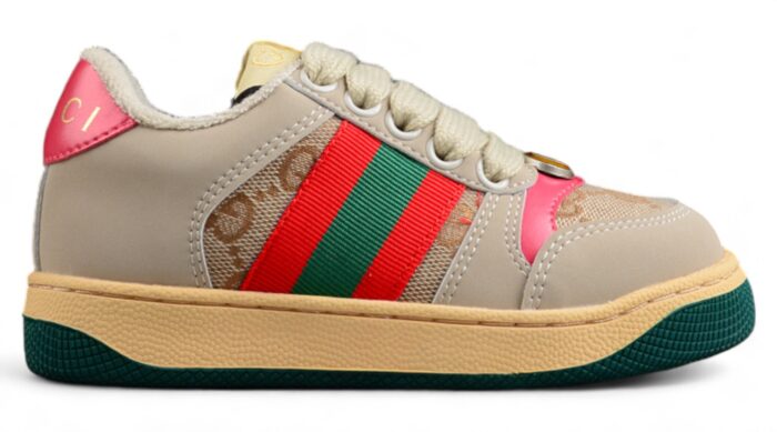 Gucci Retro-Inspired Sneakers with Pink crossreps