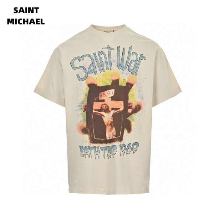 24ss Palm Suffer Jesus Logo T-Shirt crossreps