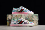 Gucci Artistic Canvas Sneakers with Green and Red Stripe crossreps