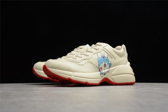 Gucci Rhyton Leather Sneaker with Doraemon crossreps