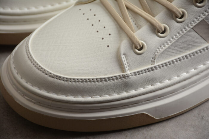 Gucci All-White Minimalist Leather Sneakers crossreps