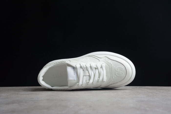 Gucci Rhyton Leather Sneaker in White crossreps