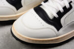 Gucci White and Black Leather Sneakers with Embossed GG Logo crossreps