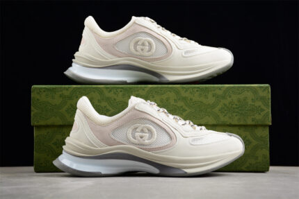 Gucci Rhyton Sneakers - Cream and White crossreps