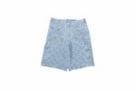 23SS 4G Full GG Logo Jacquard Weave Denim Short crossreps