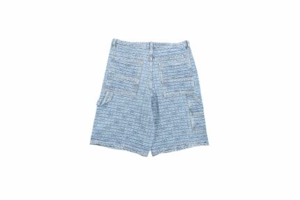 23SS 4G Full GG Logo Jacquard Weave Denim Short crossreps