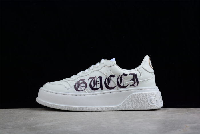 Gucci Script Logo Sneaker - White crossreps