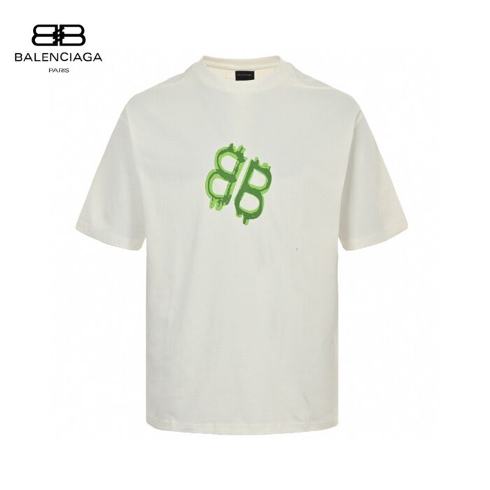 24ss Neon Green Hand Drawing Double B Logo T-Shirt crossreps