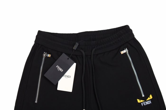 Fendi Little Monster Embroidery Logo Short crossreps