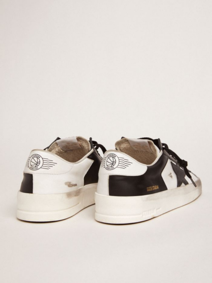 Stardan sneakers in black and white leather crossreps