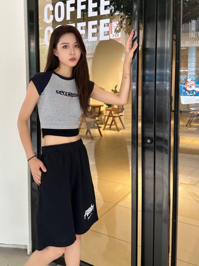 23SS Embroidery Logo Short crossreps