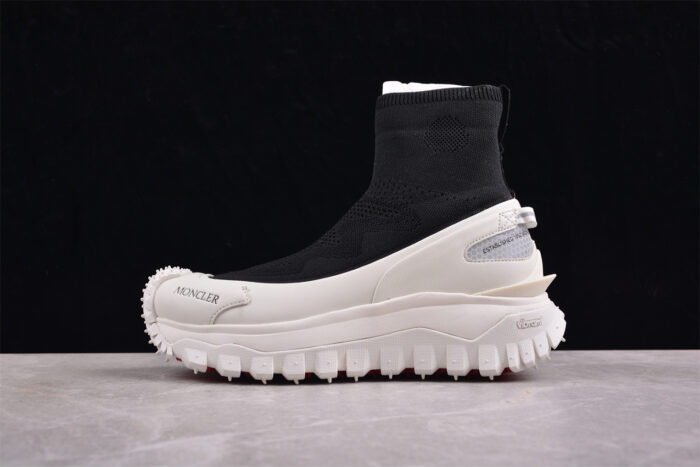 Moncler Trailgrip GTX High-Top Sneakers in Black and White crossreps