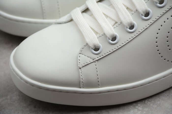 Gucci Ace Leather Sneaker with Pink Heel Tab crossreps