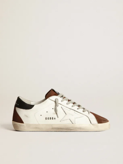 Two-tone white and brown Super-Star sneakers crossreps