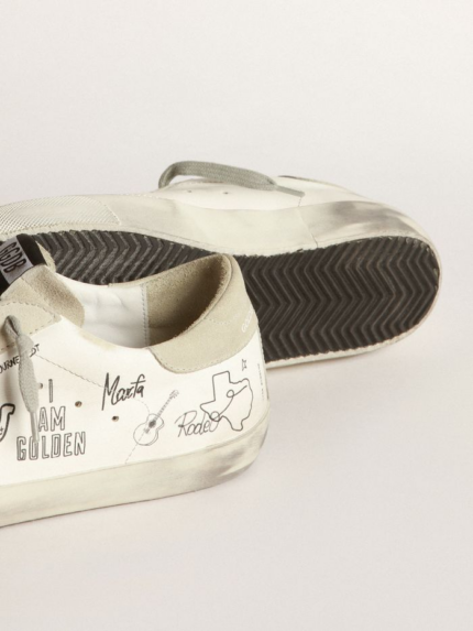 Super-Star sneakers with Texas graffiti crossreps