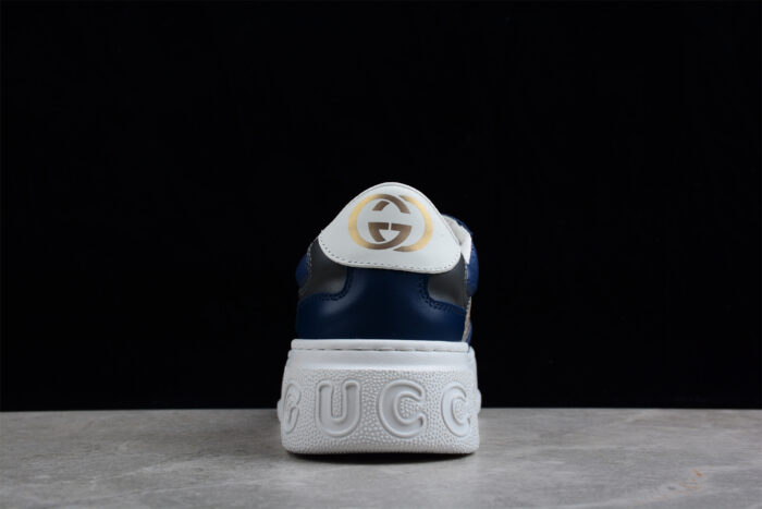 Gucci Basket Sneaker - Navy and Beige GG Monogram crossreps