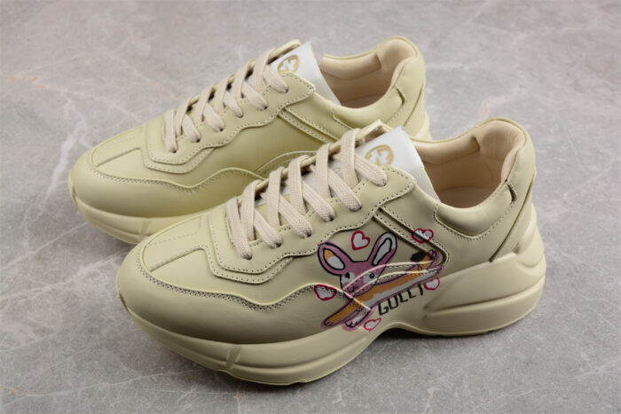 Gucci Rhyton Sneaker with Bunny and Hearts crossreps