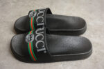 Gucci GG Slide Sandals - Black crossreps