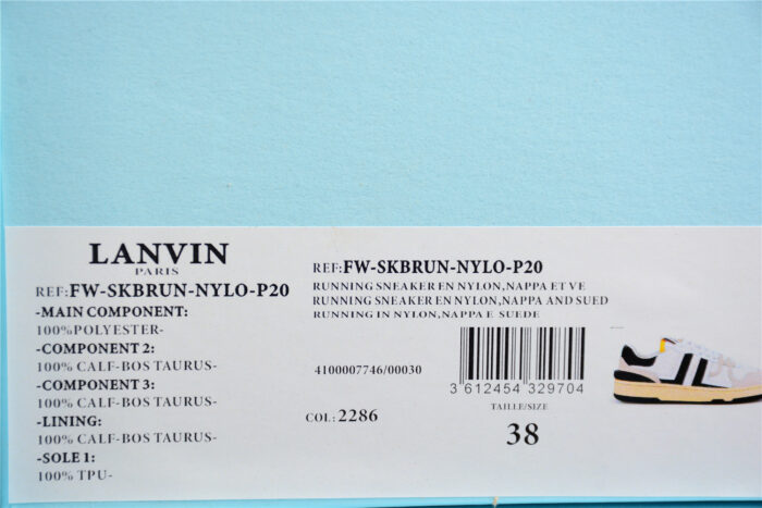 Lanvin Clay sneakers in black and white crossreps