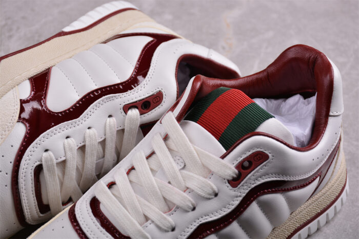 Gucci Tennis 1977 Sneakers - White and Burgundy crossreps