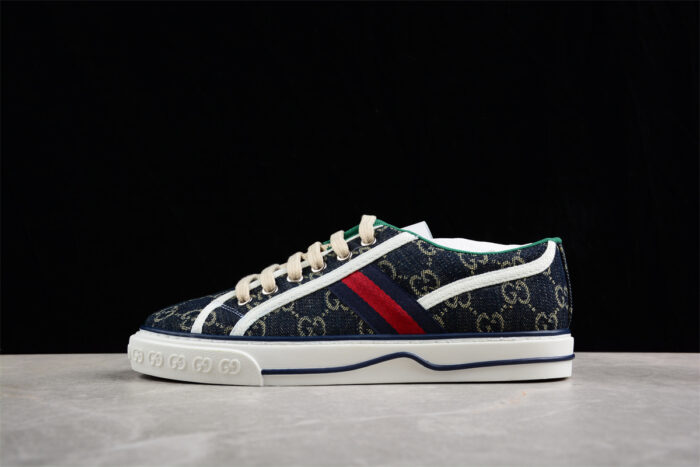 Gucci Tennis 1977 Sneakers - Navy and Red crossreps