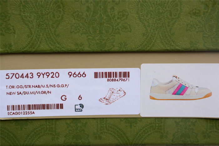 Gucci Screener Pink and Teal GG Sneaker crossreps