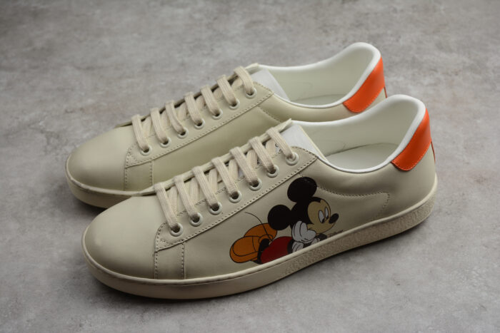 Gucci x Disney Ace Leather Sneaker with Mickey Mouse crossreps