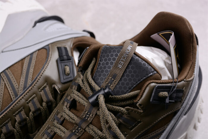 Moncler Trailgrip GTX Sneakers in Brown and Gray with Gore-Tex Technology crossreps