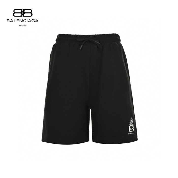 24ss Embroidery Flame Logo Short crossreps