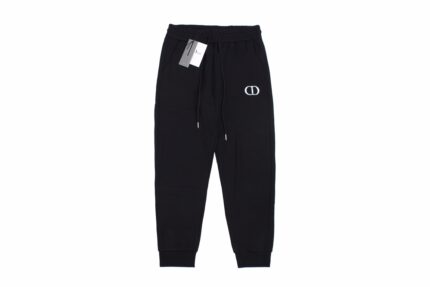 23Fw Classic Series Black and White Embroidery Logo Pants crossreps