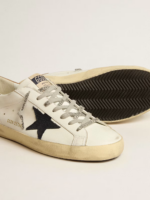 Super-Star with blue canvas star and tobacco leather heel tab crossreps