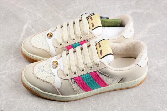 Gucci Screener Pink and Teal GG Sneaker crossreps