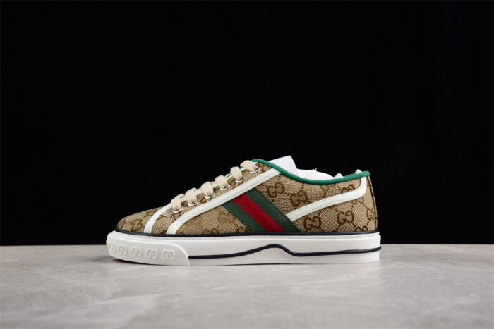 Gucci Tennis 1977 Sneakers - Beige and Green crossreps