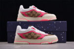 Gucci Tennis 1977 Sneakers - White, Brown, and Pink crossreps