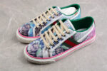 Gucci Artistic Canvas Sneakers with Green and Red Stripe crossreps