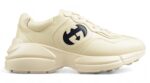 Gucci All-Beige Chunky Sole Sneakers with Black Interlocking G Logo crossreps