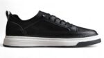 Gucci Black Leather Sneakers with White Sole crossreps