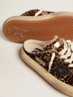 Space-Star Sabot shoes in animal-print pony skin with shearling lining crossreps