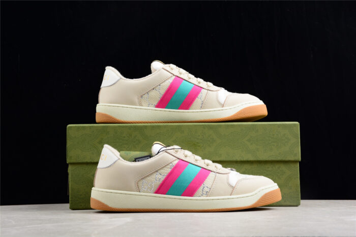 Gucci Screener Pink and Teal GG Sneaker crossreps