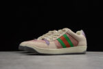 Gucci Screener Leather and Suede Sneaker with Web Stripe crossreps