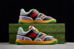 Gucci Multicolor Leather Sneakers with Yellow Laces and Vibrant Soles crossreps