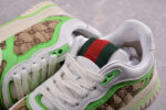 Gucci Tennis 1977 Sneakers - White, Brown, and Neon Green crossreps