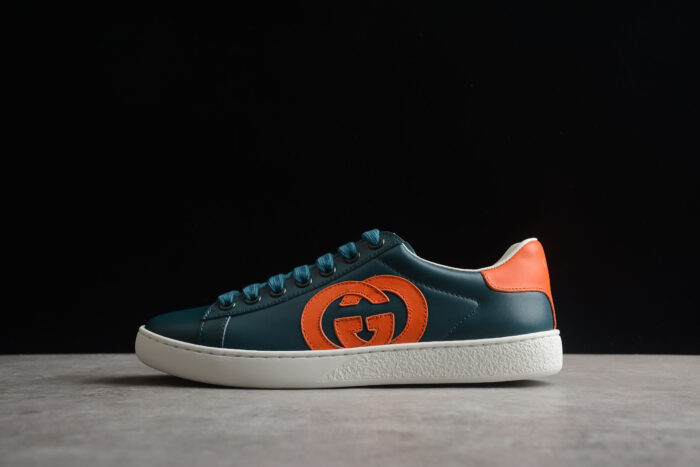 Gucci Ace Sneaker - Teal and Orange crossreps