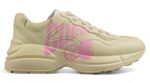 Gucci Rhyton Sneaker with Pink Logo crossreps