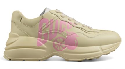 Gucci Rhyton Sneaker with Pink Logo crossreps